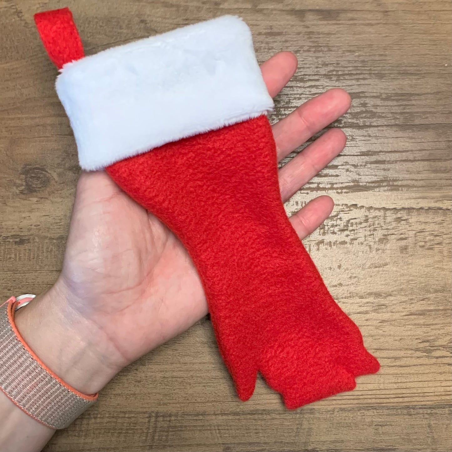 Pig foot shaped Christmas stocking, mini pig, pot bellied pig
