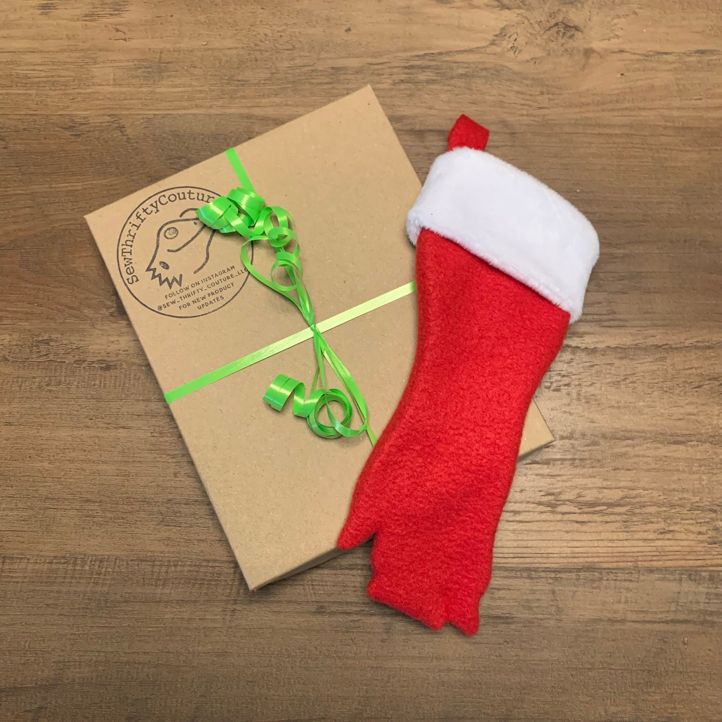 Pig foot shaped Christmas stocking, mini pig, pot bellied pig