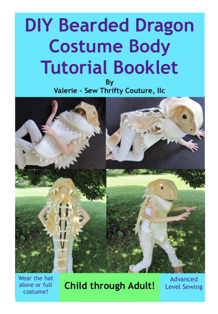 DIY Bearded Dragon Costume PDF Sewing Pattern and Tutorial Booklet