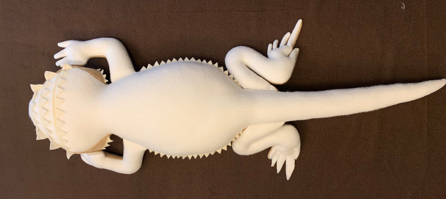 Huggable Beardie Stuffie PDF Sewing Pattern and Tutorial Booklet, Bearded Dragon, Printable PDF