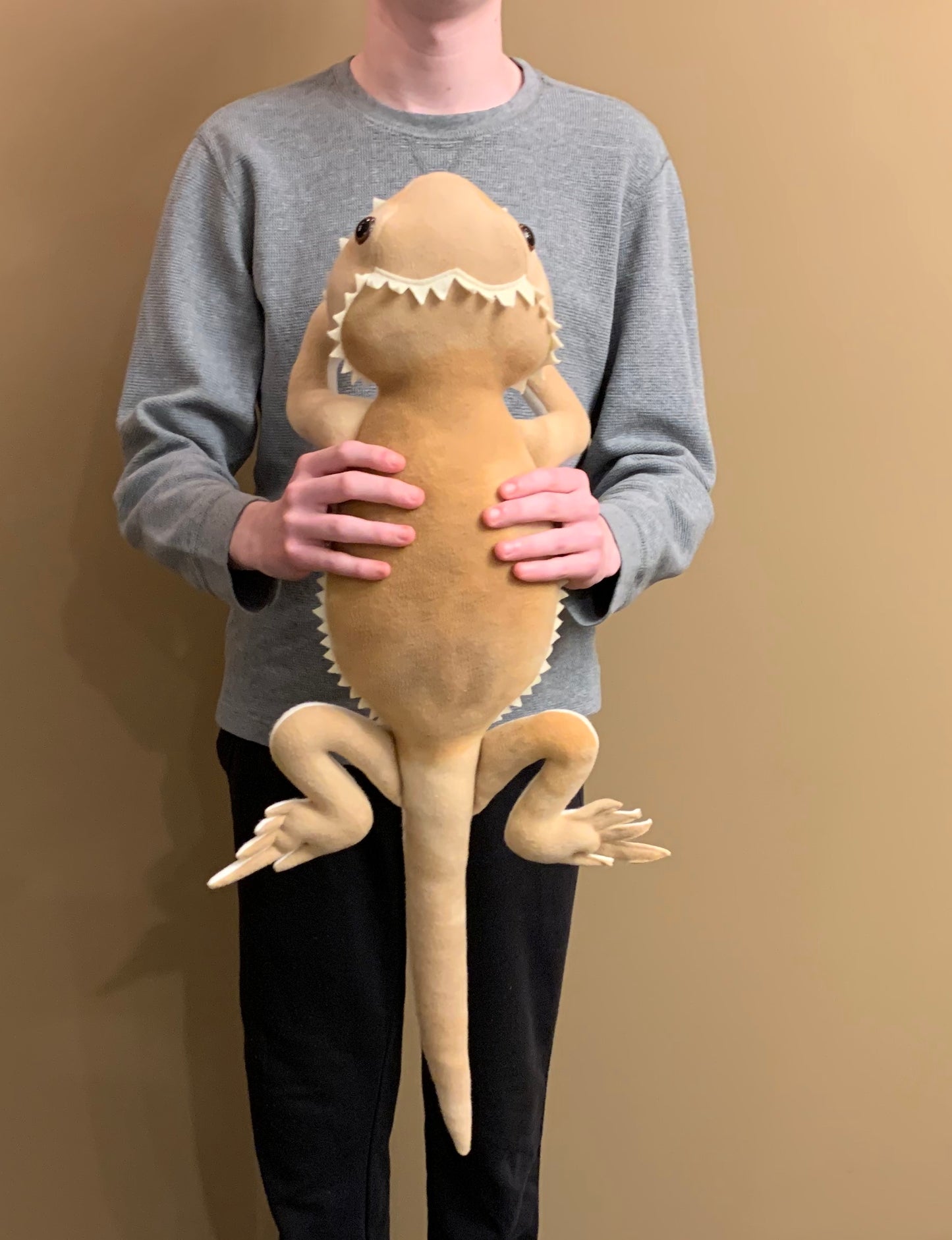 Huggable Beardie Stuffie PDF Sewing Pattern and Tutorial Booklet, Bearded Dragon, Printable PDF