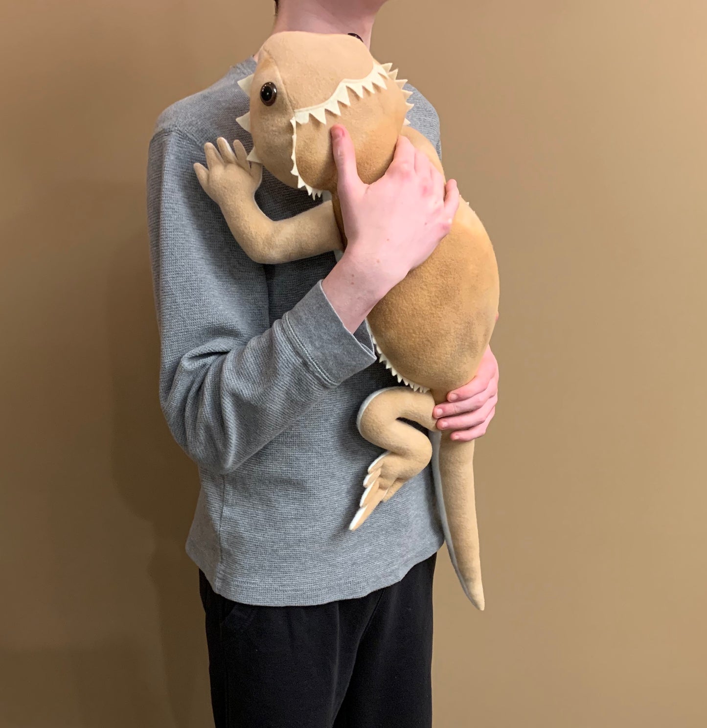 Huggable Beardie Stuffie PDF Sewing Pattern and Tutorial Booklet, Bearded Dragon, Printable PDF