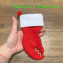 Load image into Gallery viewer, Tank Hermit Crab Claw Christmas Stocking, Crustacean Gift, Foot Shaped Stocking

