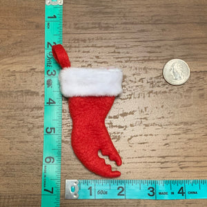 TINY Hermit Crab Claw Christmas Stocking/ Ornament, Crustacean Gift, Foot Shaped Stocking