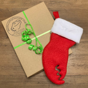 Tank Hermit Crab Claw Christmas Stocking, Crustacean Gift, Foot Shaped Stocking
