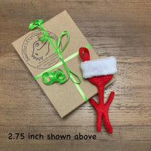 Load image into Gallery viewer, TINY Zygodactyl Bird foot shaped Christmas stocking/ ornament, Choose one
