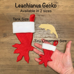 TINY Leachianus Gecko or New Caledonian Giant Gecko Christmas Stocking/ ornament