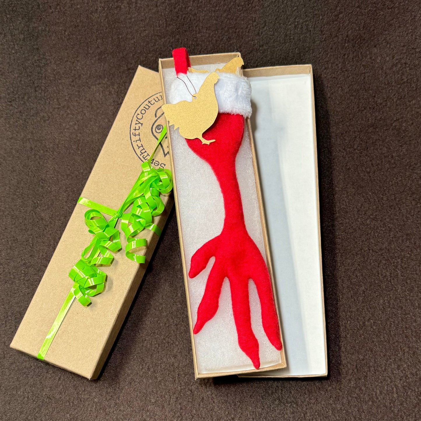 TINY Chicken Foot Christmas Stocking