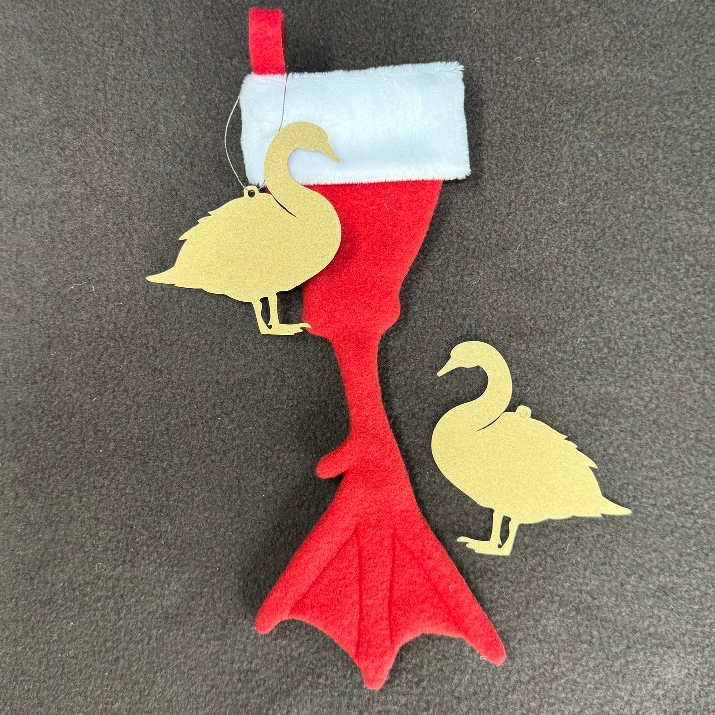 Tank Duck, goose or swan foot size and shape stocking, Pet Christmas gift, Duck present, Goose gift, swan gift