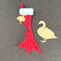 TINY Duck, Goose Foot Christmas Stocking