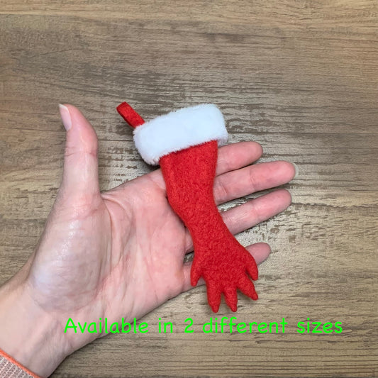 TINY Ferret Foot Christmas Stocking