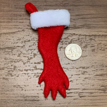 TINY Ferret Foot Christmas Stocking