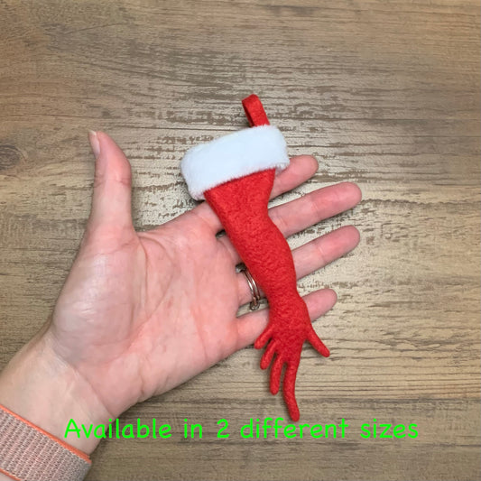 TINY Bearded Dragon "sexy leg" Christmas Stocking Ornament