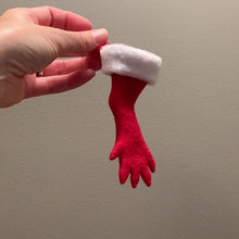 Load and play video in Gallery viewer, TINY Ferret Foot Christmas Stocking
