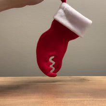 Load and play video in Gallery viewer, Tank Hermit Crab Claw Christmas Stocking, Crustacean Gift, Foot Shaped Stocking
