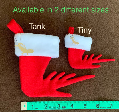 TINY Bearded Dragon, Toad Headed Agama, Anole Christmas Stocking Ornament