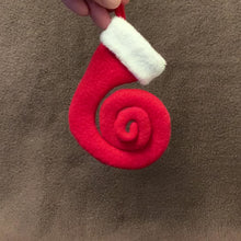 Load and play video in Gallery viewer, TINY Chameleon Tail Christmas Stocking Ornament
