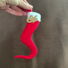 Load and play video in Gallery viewer, TINY Snake Tail Christmas Stocking
