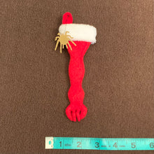 Load image into Gallery viewer, TINY Tarantula or Jumping Spider Christmas Stocking, Spider Gift, Foot Shaped Stocking
