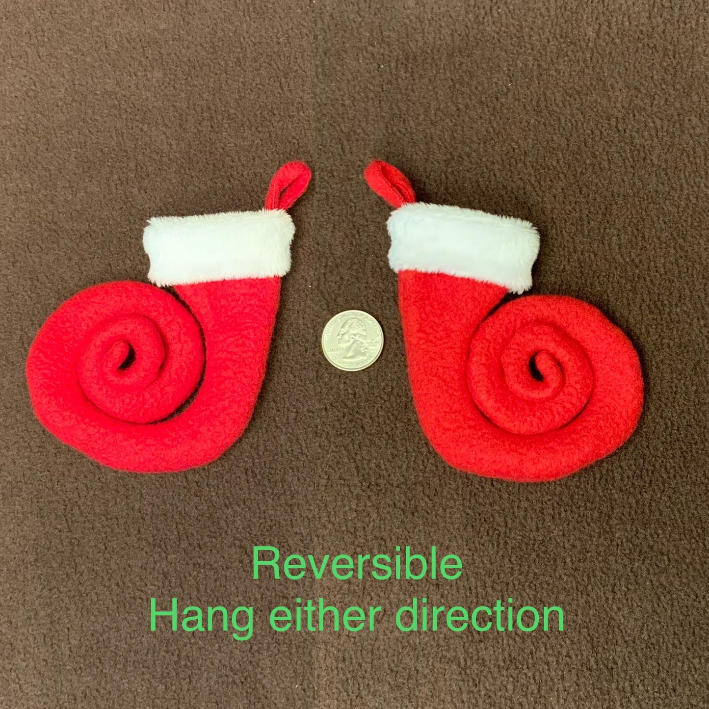 TINY Chameleon Tail Christmas Stocking Ornament