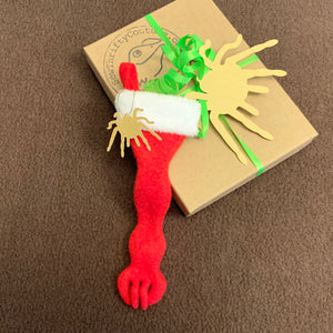 TINY Tarantula or Jumping Spider Christmas Stocking, Spider Gift, Foot Shaped Stocking