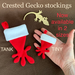 TINY Crested Gecko, Eyelash Gecko Christmas Stocking