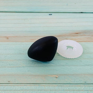 21mm Black Plastic Nose (set of 3), 3 Craft Noses, Black Plastic Nose