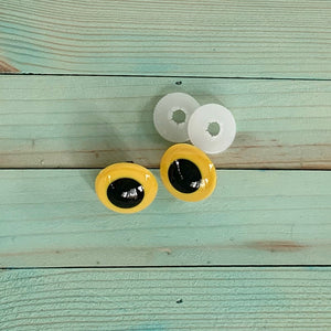 24mm Yellow Plastic Eyes, Animal Eyes, Craft Eyes