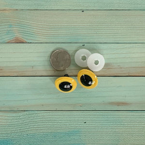 24mm Yellow Plastic Eyes, Animal Eyes, Craft Eyes