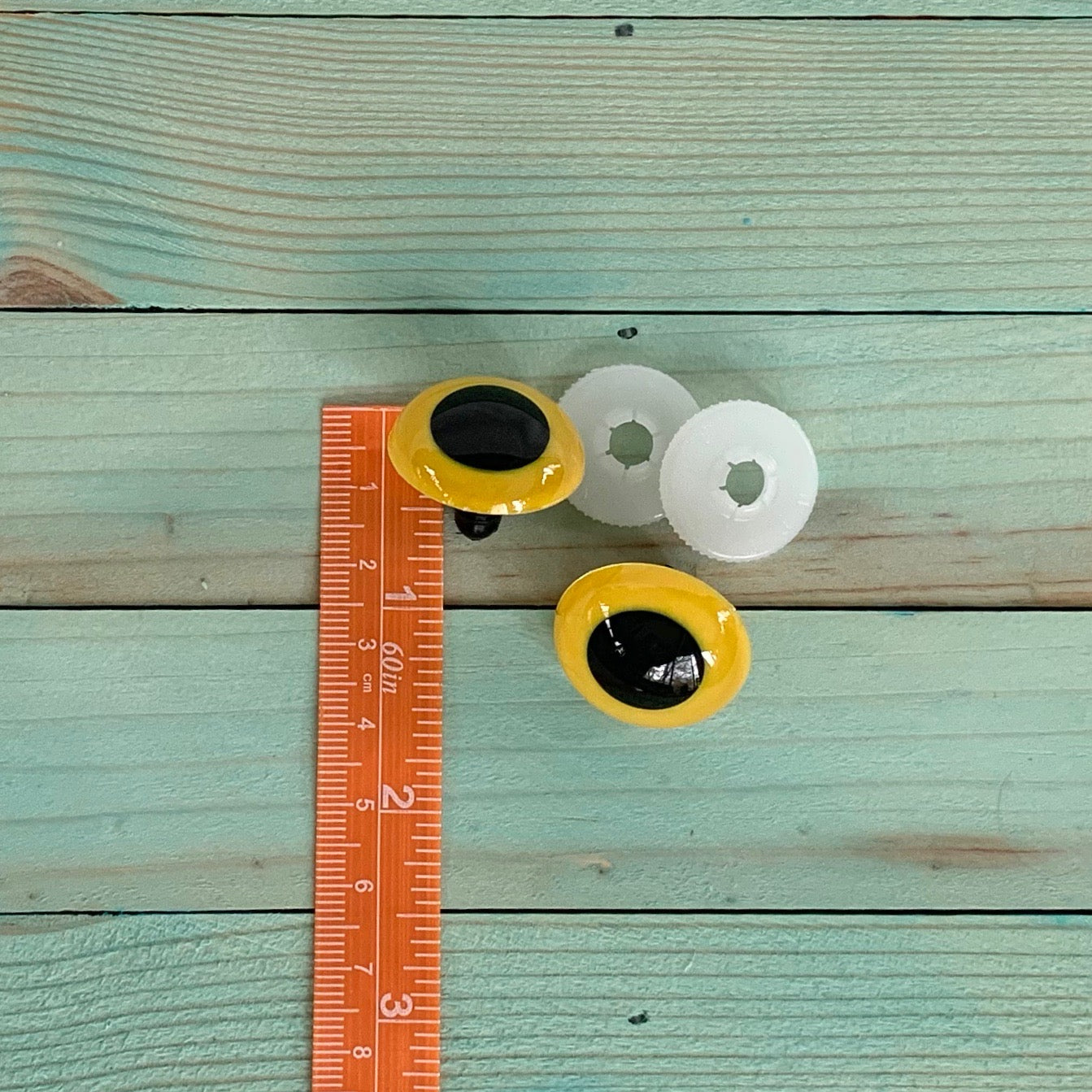 24mm Yellow Plastic Eyes, Animal Eyes, Craft Eyes