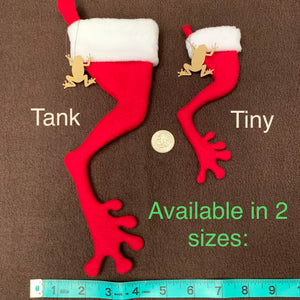 Tank sized Tree Frog, Dumpy Frog Foot Christmas Stocking
