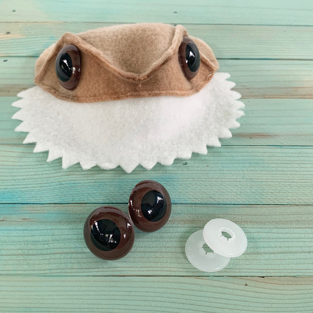 24mm Brown Plastic Eyes, Animal Eyes, Craft Eyes