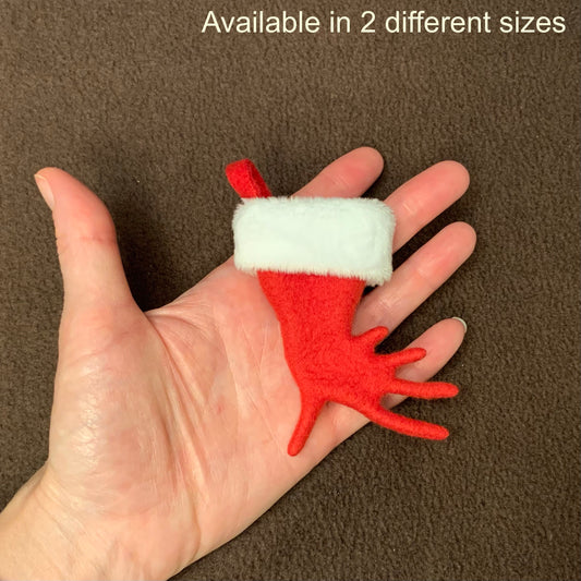 TINY Crocodile Skink Foot Shaped Christmas Stocking Ornament