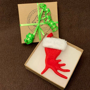 TINY Crocodile Skink Foot Shaped Christmas Stocking Ornament