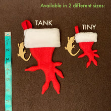 Load image into Gallery viewer, TINY Gargoyle Gecko Christmas Stocking

