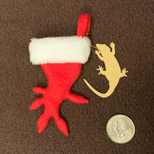 Load image into Gallery viewer, TINY Gargoyle Gecko Christmas Stocking
