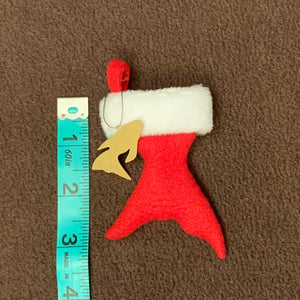 TINY Fish Tail Shaped Christmas Stocking
