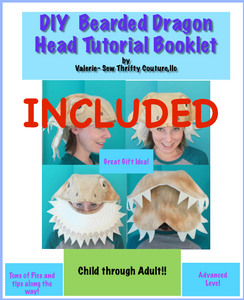 DIY Bearded Dragon Costume PDF Sewing Pattern and Tutorial Booklet