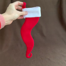 Load and play video in Gallery viewer, Tank Size Snake Tail Christmas Stocking
