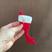 Load and play video in Gallery viewer, TINY Rat Foot Christmas Stocking
