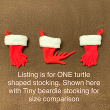 Load image into Gallery viewer, TINY Turtle Foot Christmas Stocking
